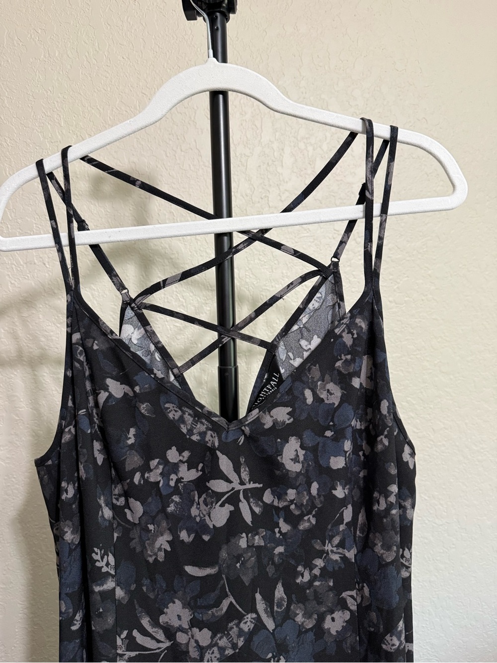 torrid Black and Gray Floral Slip Maxi Dress - Picture 13 of 16